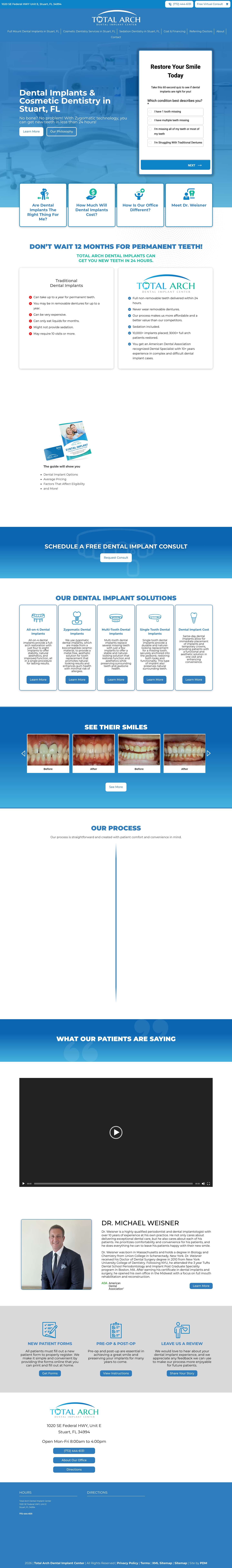 Dental Implants & Cosmetic Services In Stuart, FL - Full Screenshot