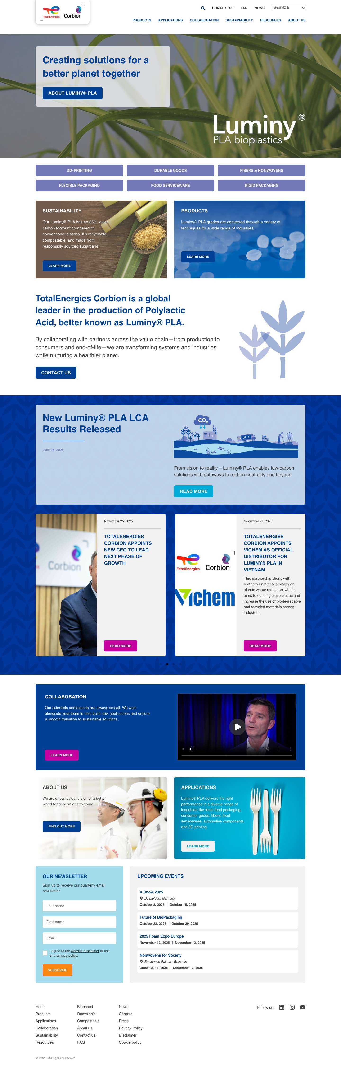 Home - TotalEnergies Corbion - Full Screenshot