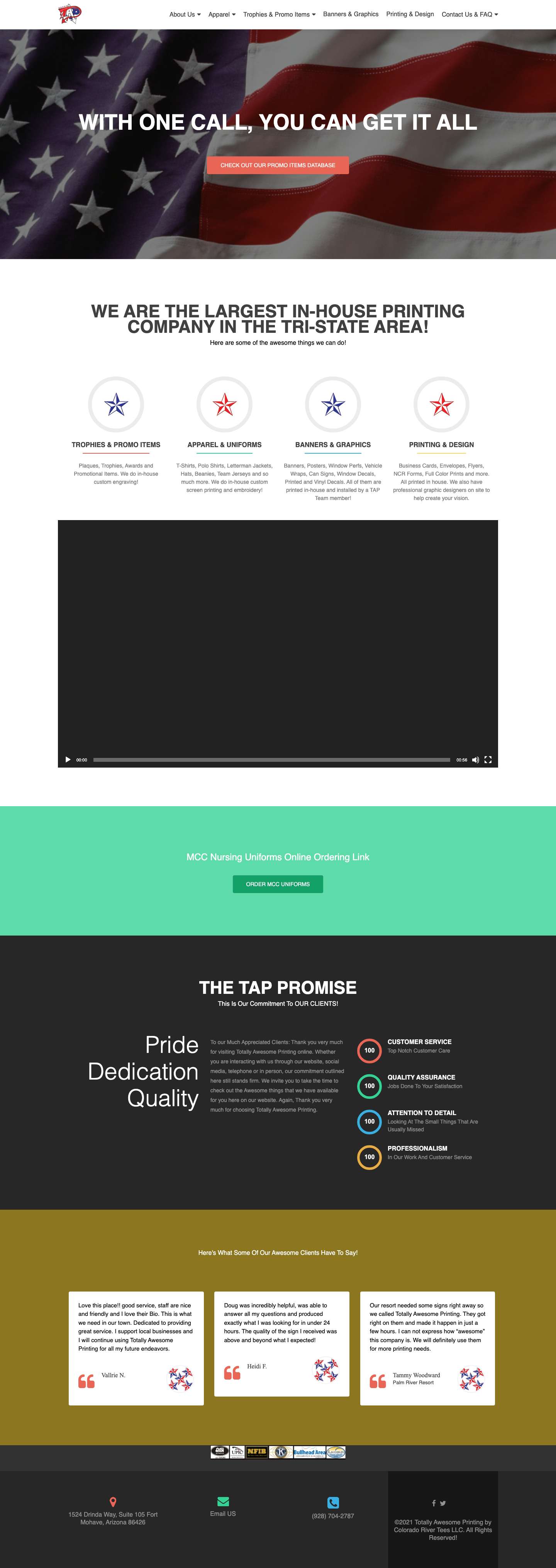 Totally Awesome Printing – The Largest In House Printing Company In the Tri-State Area! - Full Screenshot