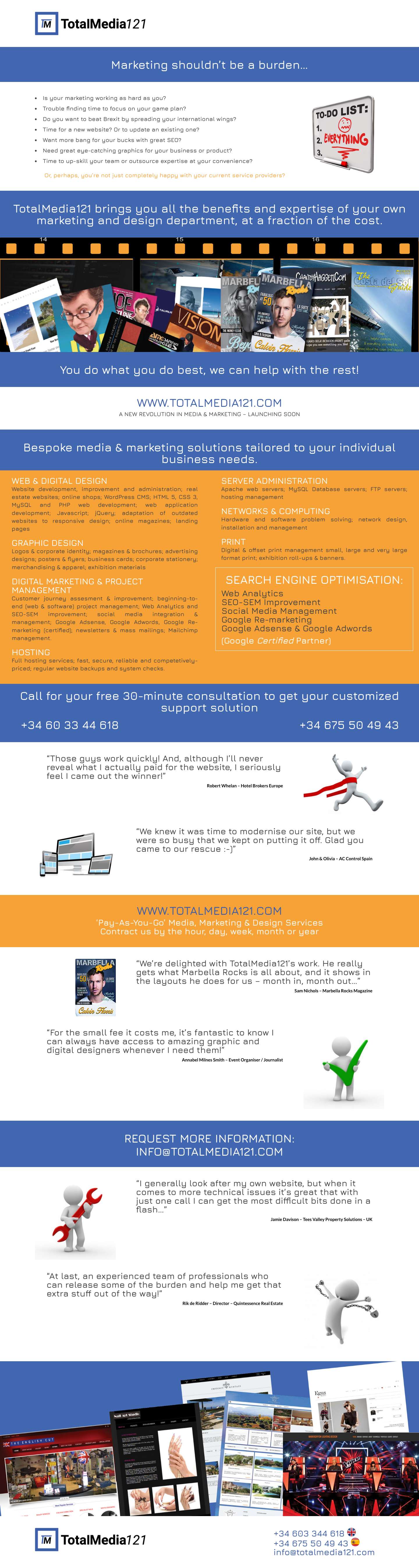 TotalMedia121 - You do what you do best, we can help with the rest!TotalMedia121 - You do what you do best, we can help with the rest! - Full Screenshot