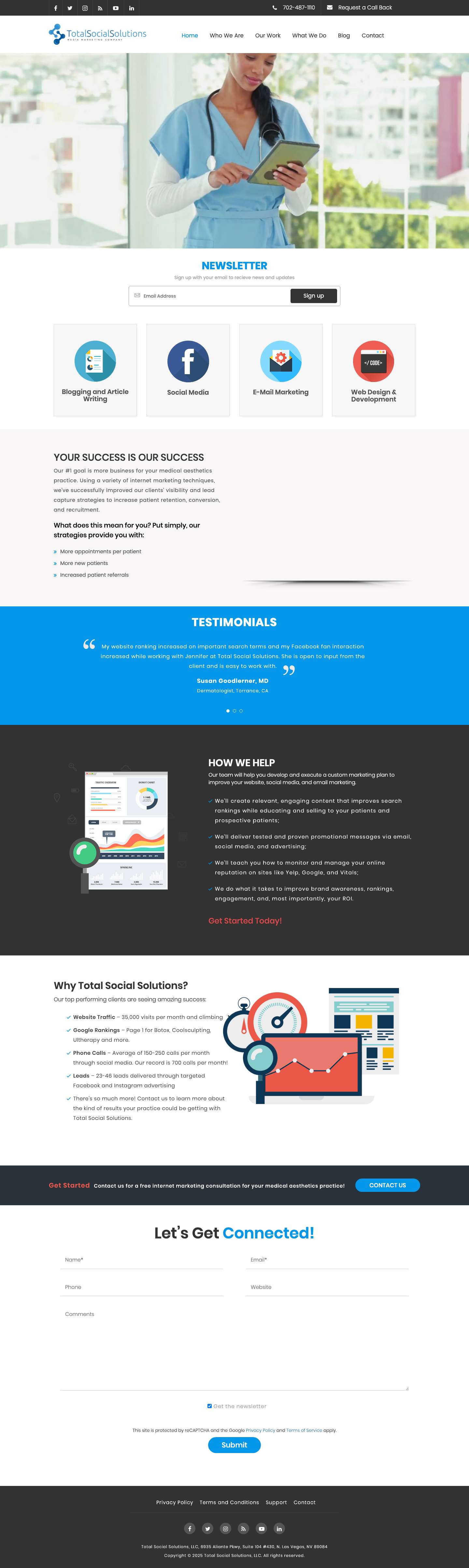 Aesthetic Medical Marketing - Total Social Solutions : Total Social Solutions - Full Screenshot