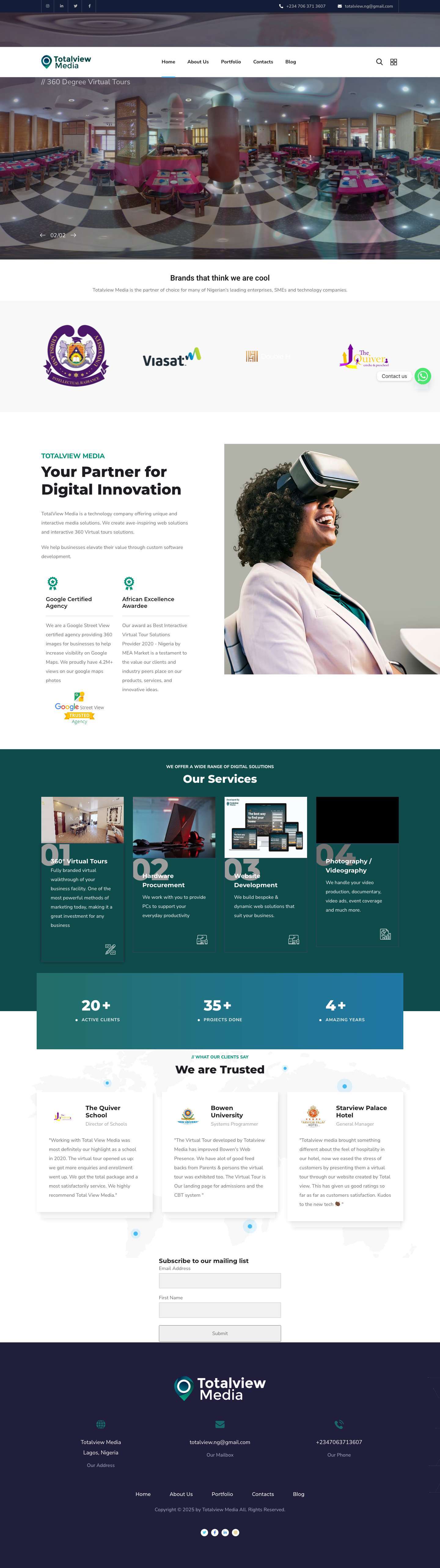 Home - Home - 360 Virtual Tour for Schools, Tourism, Hotels, Real Estate - Full Screenshot