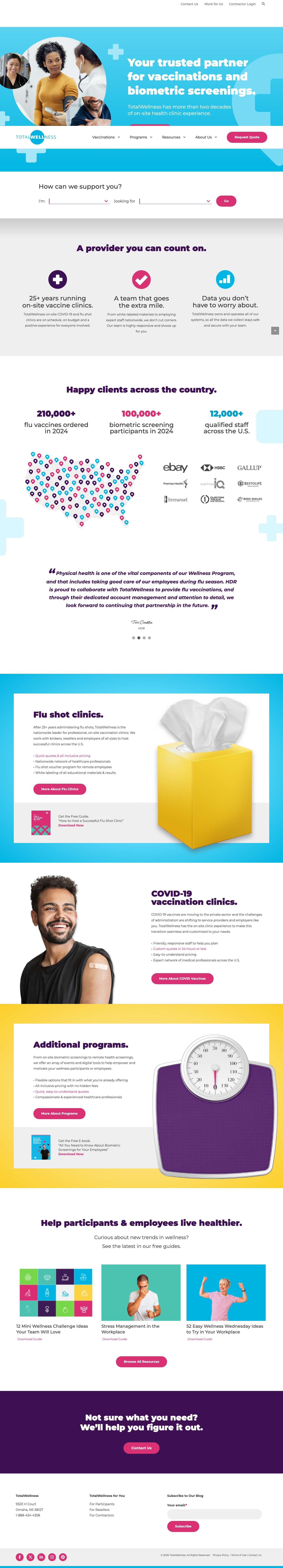 Flu Shots and Screenings for Employees - Full Screenshot