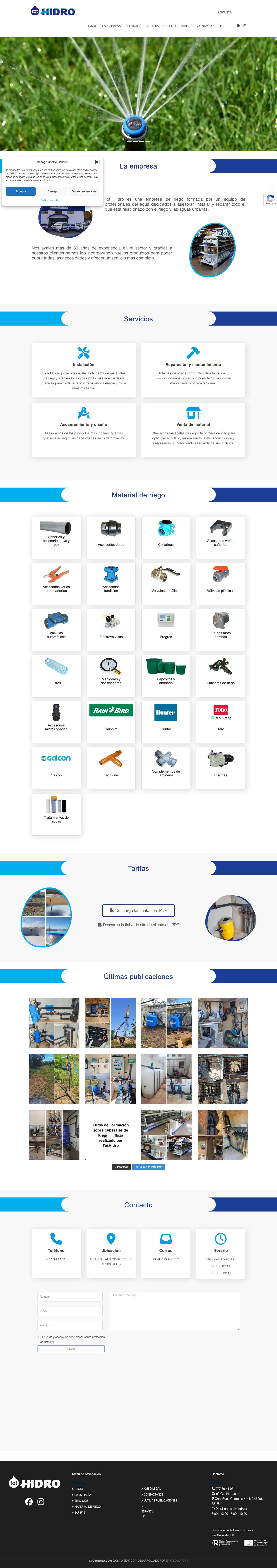 Tot Hidro - Tot Hidro es una empresa de riego - Full Screenshot