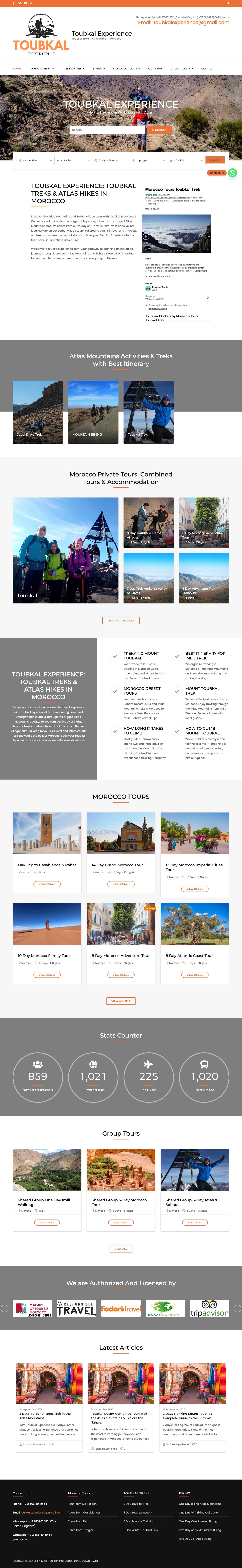 Home - Toubkal Experience - Full Screenshot