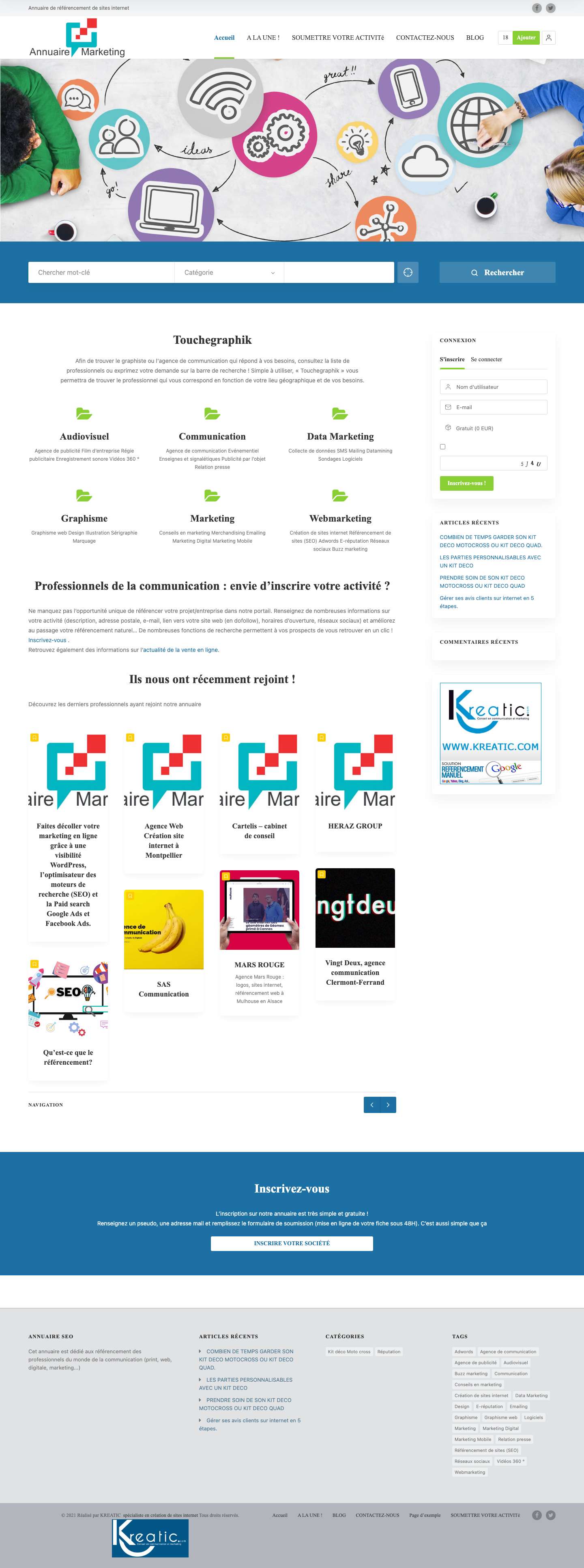 Annuaire | Annuaire de référencement de sites internet - Full Screenshot