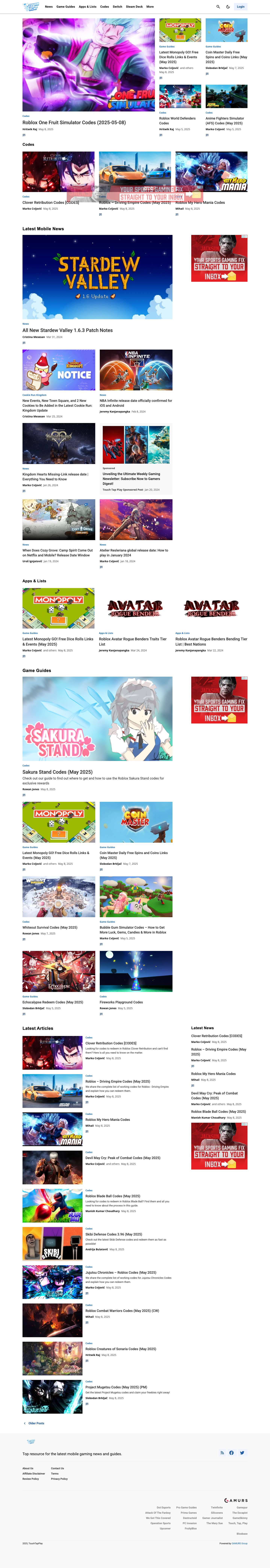 Touch, Tap, Play - The original, #1 destination for the best mobile game tips, guides, cheats and news - Full Screenshot