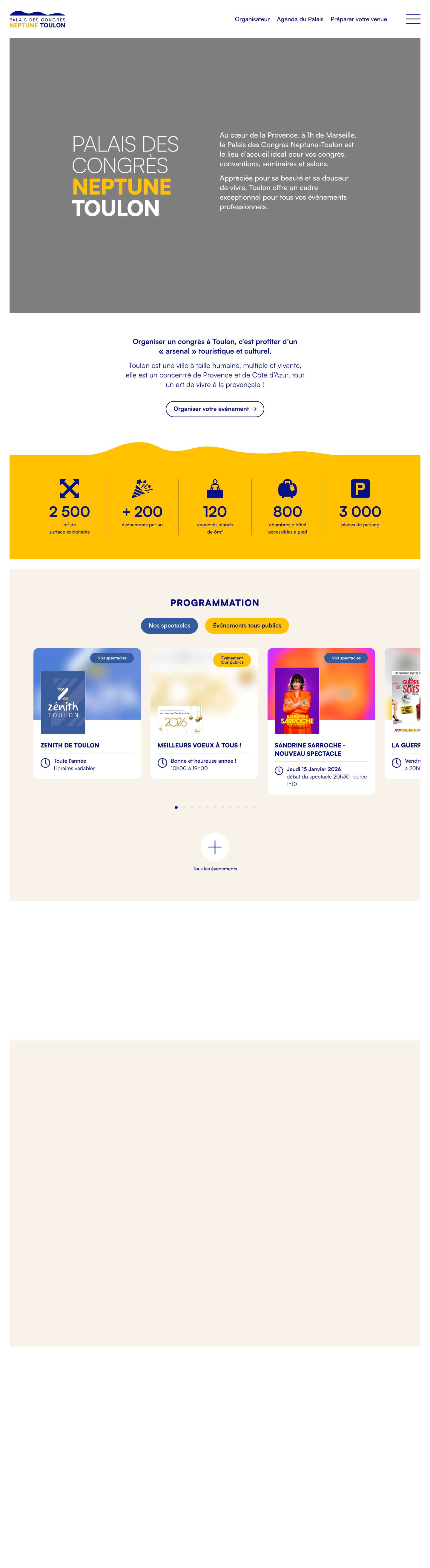 Palais des Congrès Neptune – Toulon - Full Screenshot