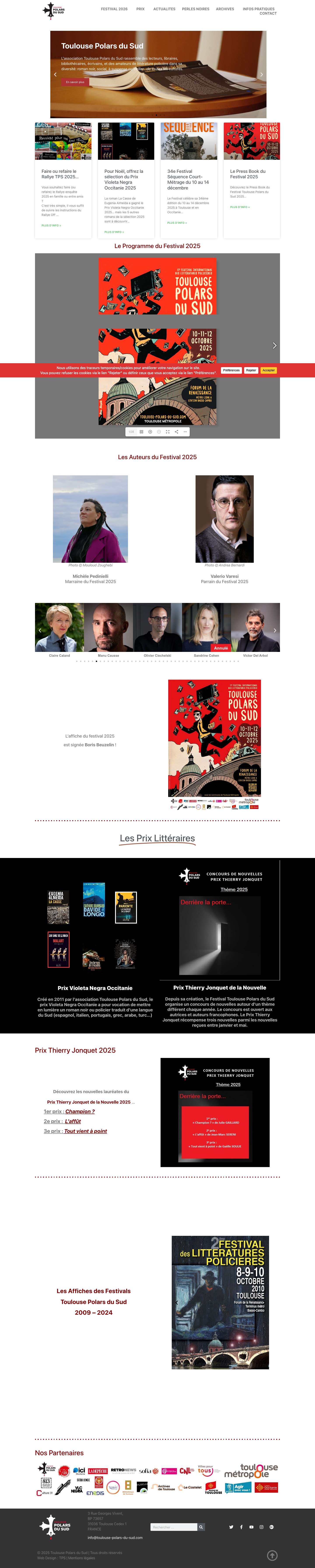 Toulouse Polars du Sud – Le Festival des Littératures Noires et Policières de Toulouse - Full Screenshot