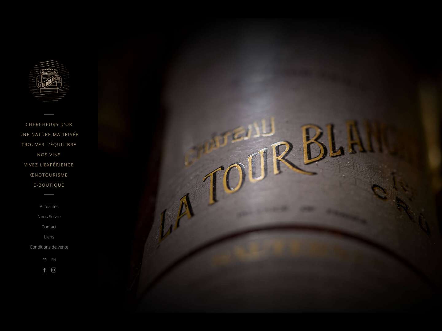 Château la Tour Blanche - Premier Grand Cru Classé en 1855 - SauternesChâteau la Tour Blanche - Full Screenshot