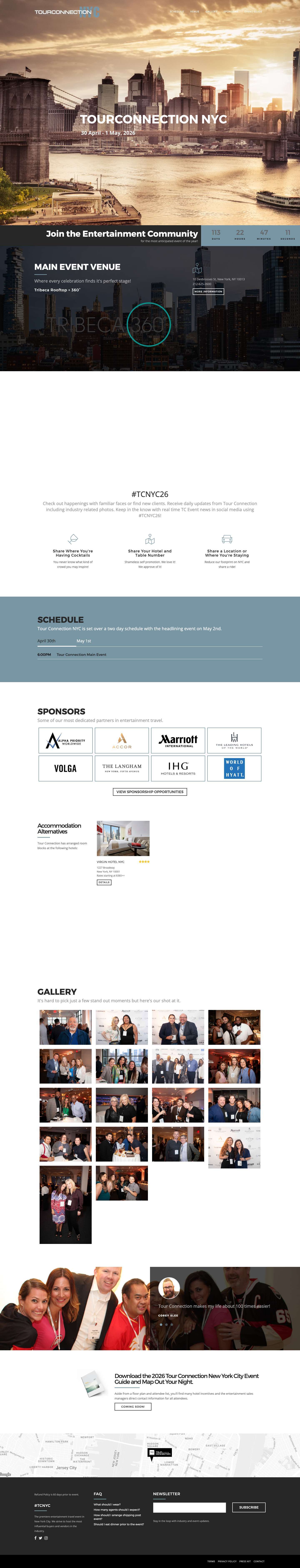 Tour Connection NYC – The Premier Entertainment Travel Event in New York City - Full Screenshot