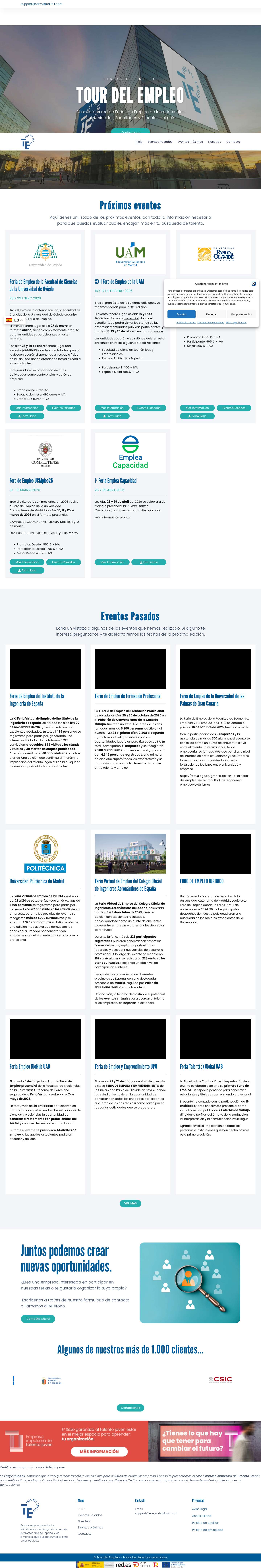 Inicio - Tour del empleo - Full Screenshot