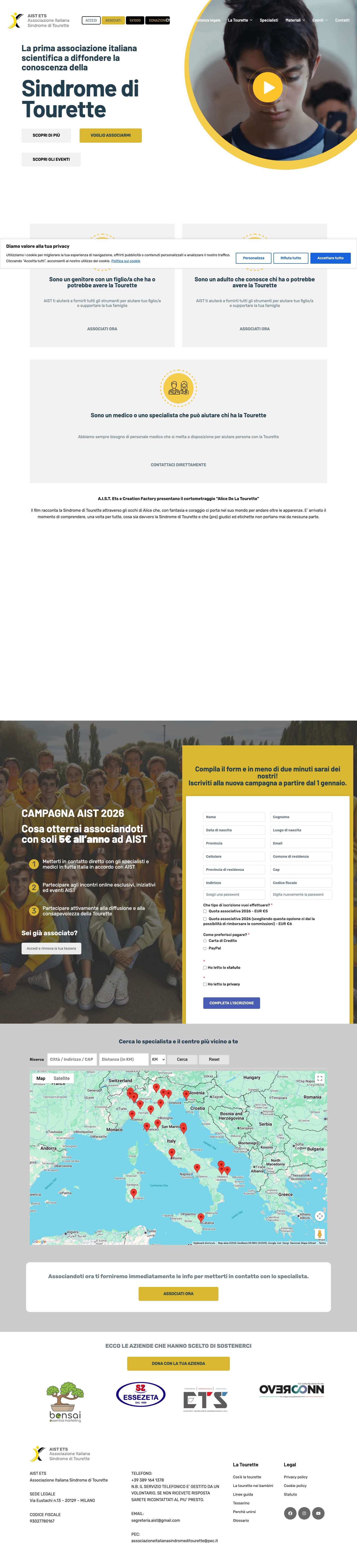 Home - Tourette AIST - Full Screenshot