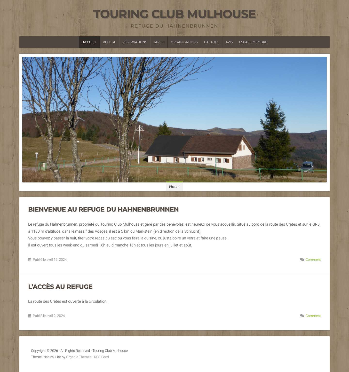 Touring Club Mulhouse – Refuge du Hahnenbrunnen - Full Screenshot