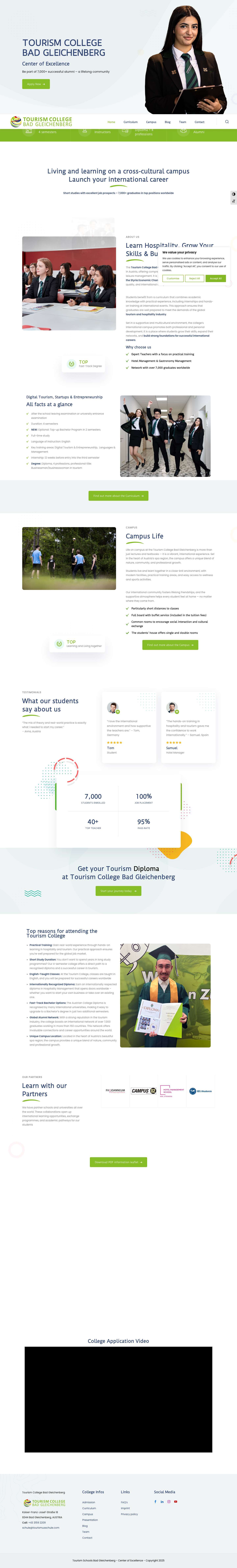 Tourism College – Tourism Schools Bad Gleichenberg - Full Screenshot