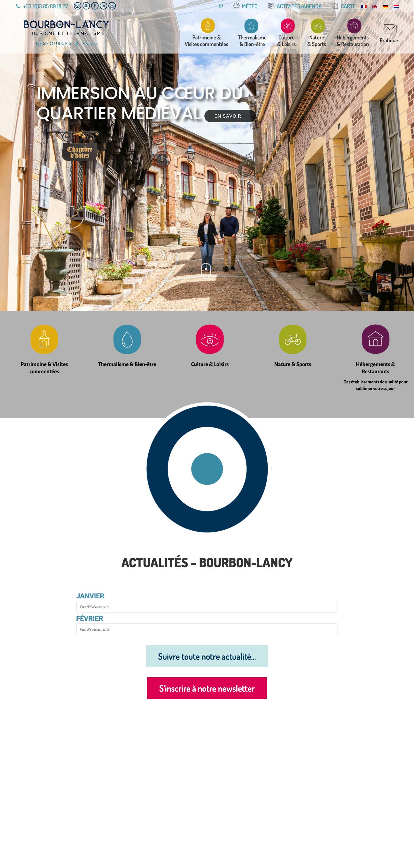 Accueil - Tourisme Bourbon Lancy - Full Screenshot