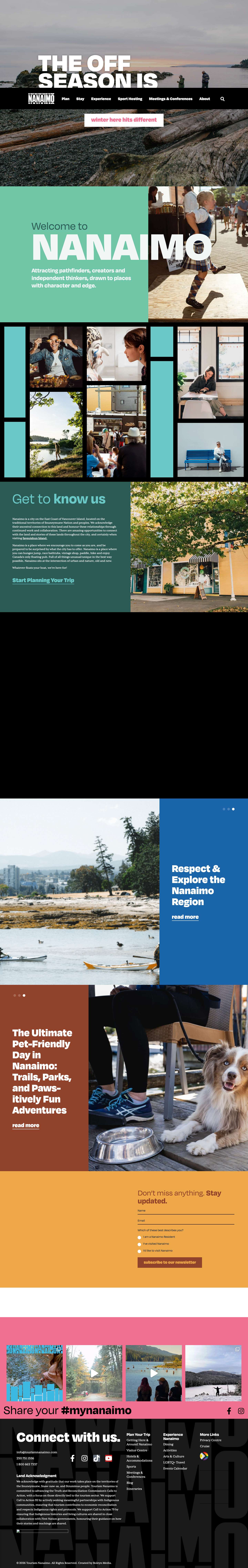 Tourism Nanaimo | Your Guide to Exploring Nanaimo, BC - Full Screenshot