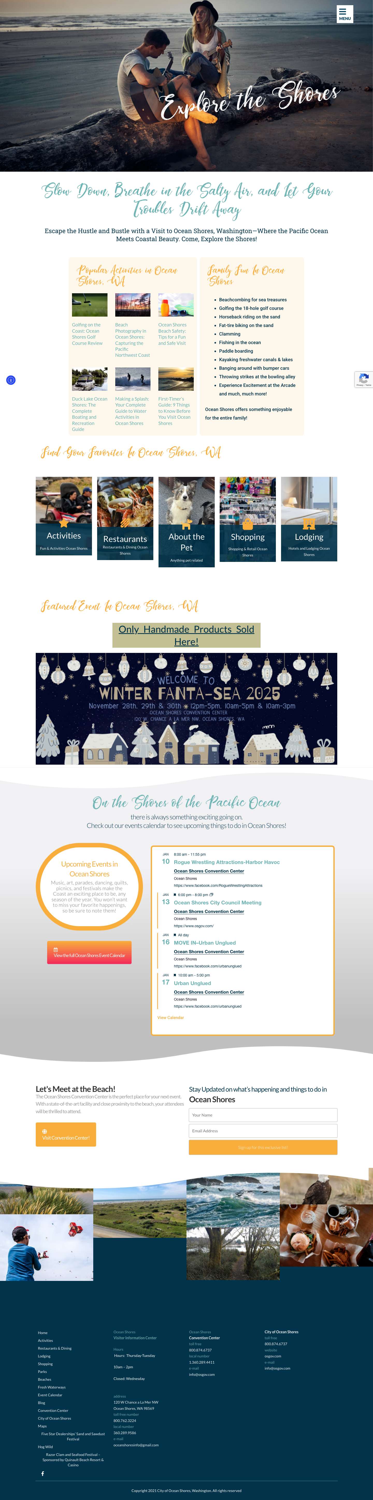 Tourism Ocean Shores - Full Screenshot