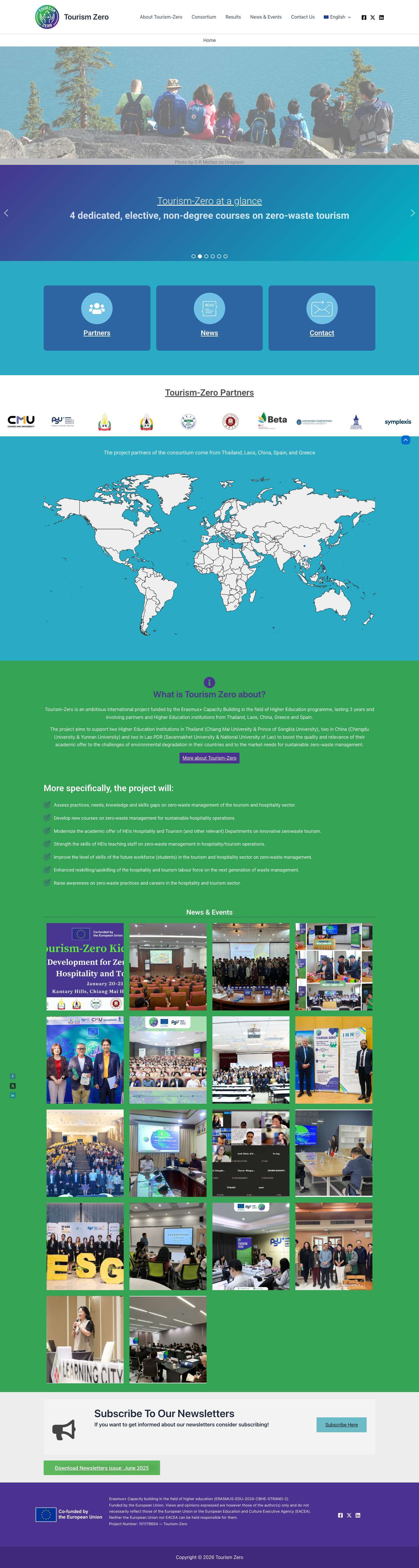 Homepage - Tourism Zero - Full Screenshot