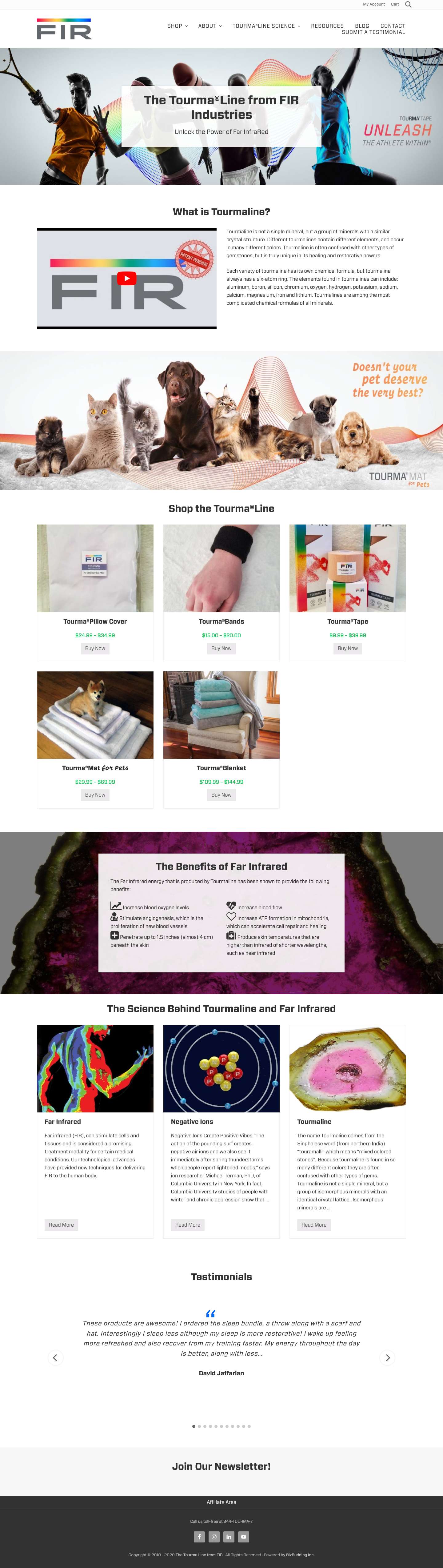 The Tourma®Line from FIR Industries · The Tourma Line from FIRFacebookInstagramLinkedInYouTube - Full Screenshot