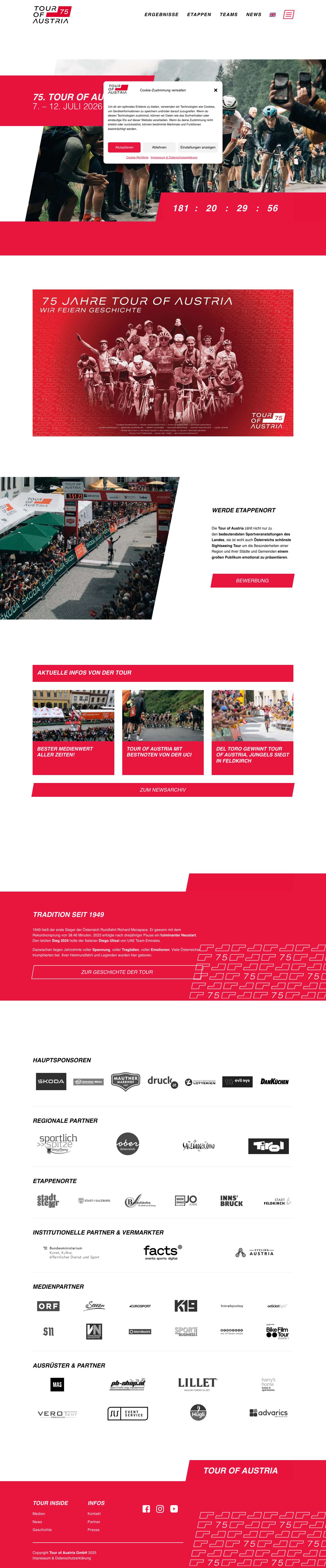 Home - TOUR OF AUSTRIA - Full Screenshot