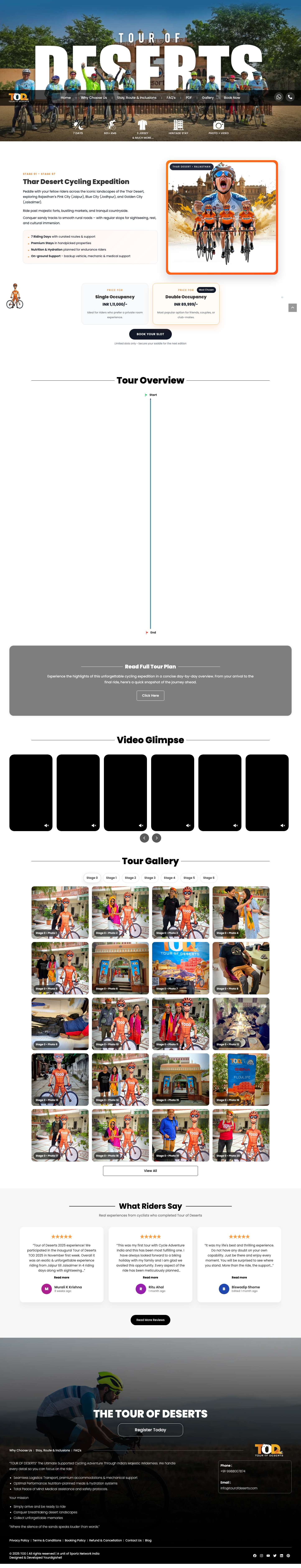 Tour of Deserts | Thar Desert Cycling Expedition 2025 | 7-Day Rajasthan Cycling TourVertical Timeline with DialogMobile Timeline Tabs - Full Screenshot