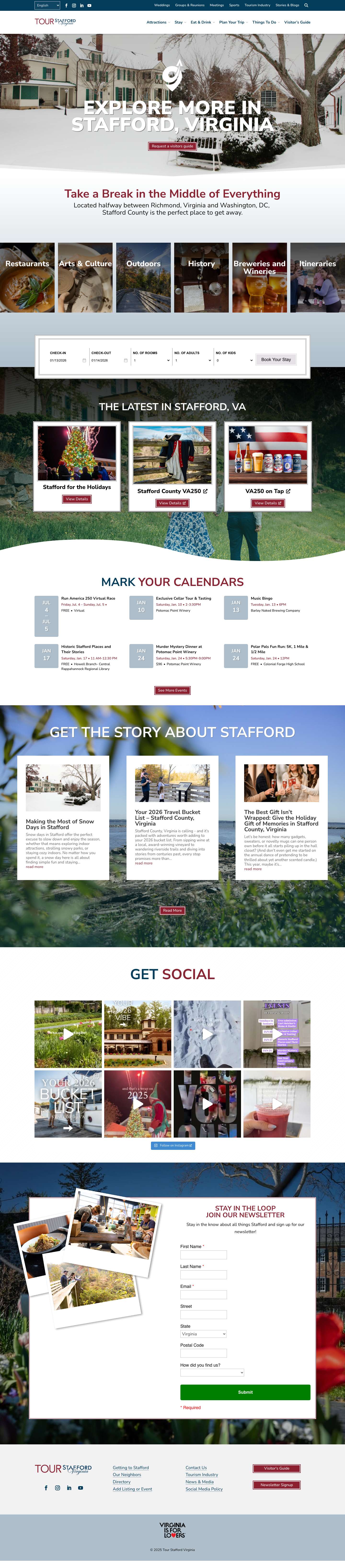 Tour Stafford, Virginia - Tour Stafford Virginia - Full Screenshot