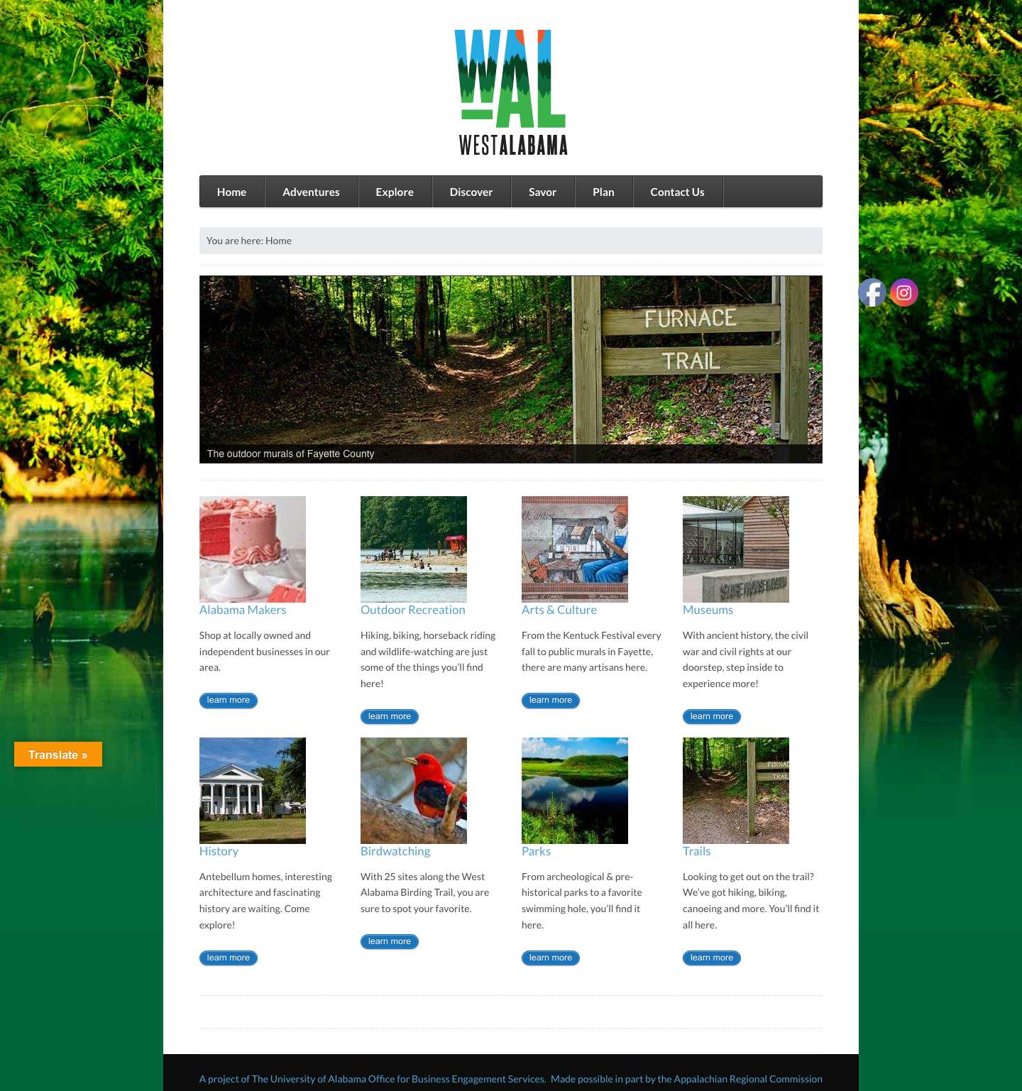 Visit West Alabama - Full Screenshot