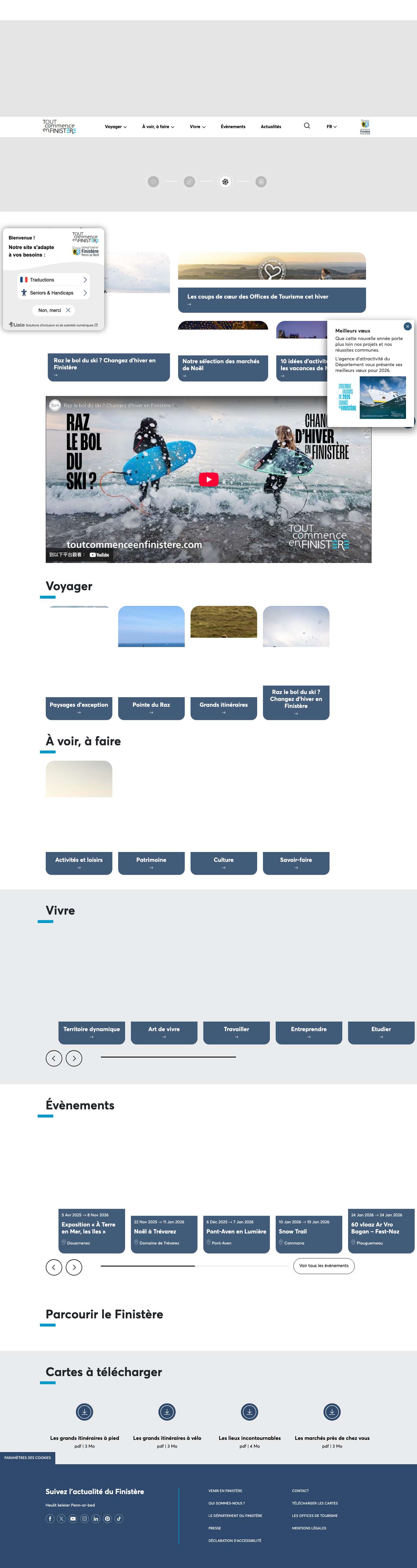 Accueil - Tout commence en Finistère - Full Screenshot