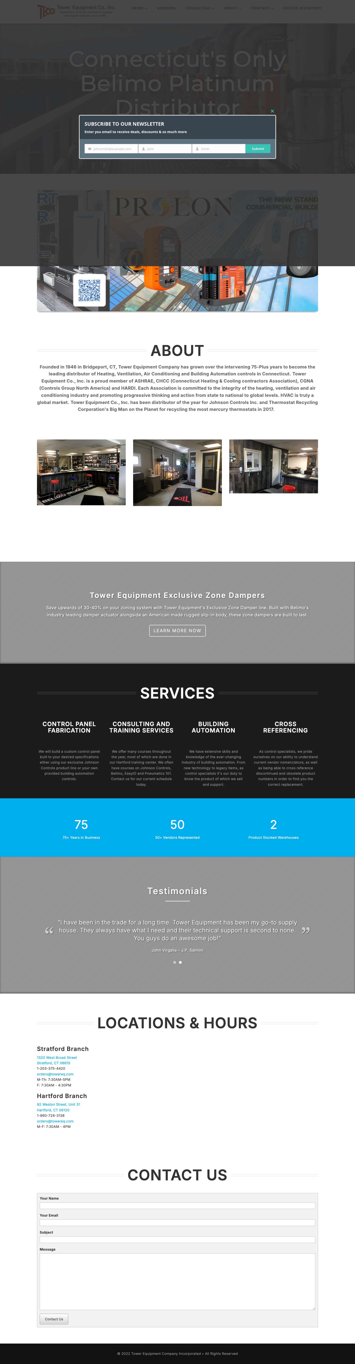 Home | Tower Equipment Co., Inc. - Full Screenshot