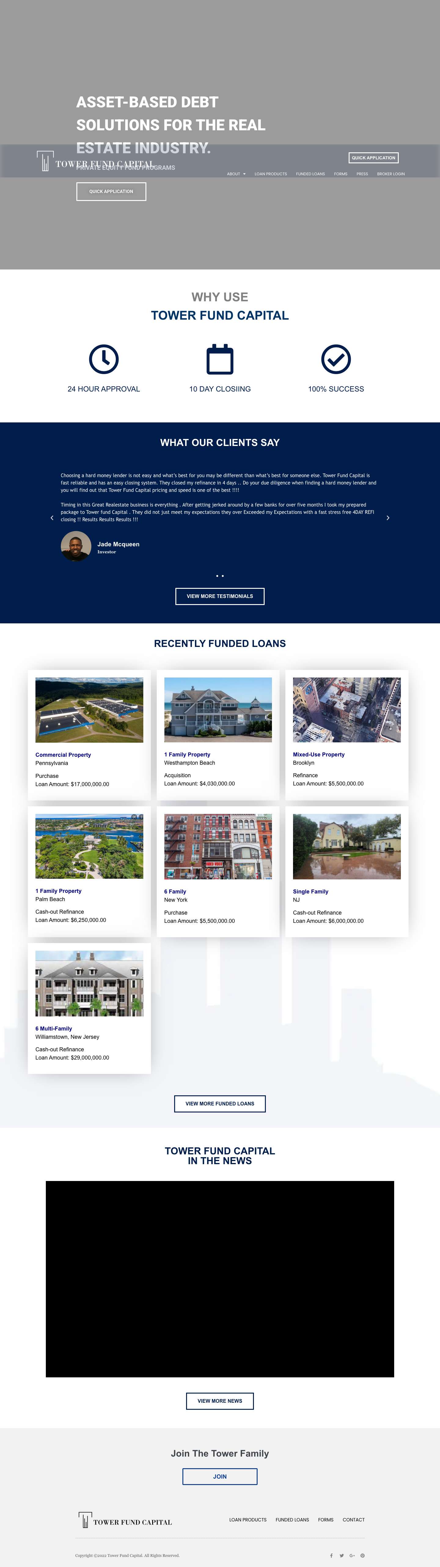 Tower Fund Capital - Full Screenshot