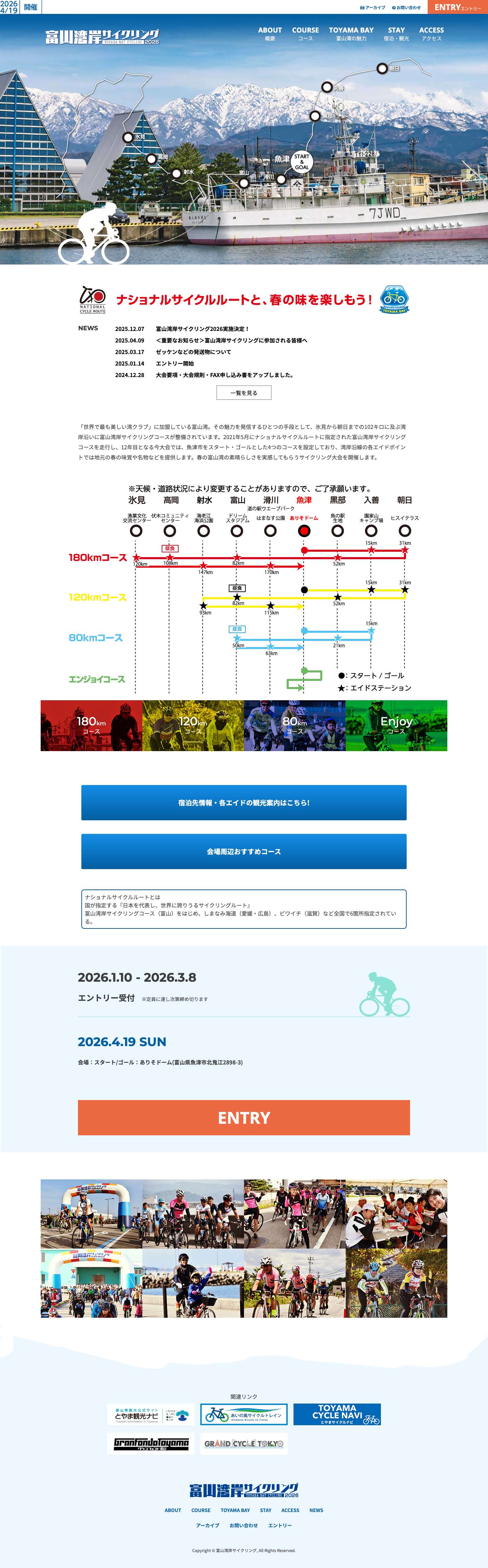 富山湾岸サイクリング2026 - Full Screenshot