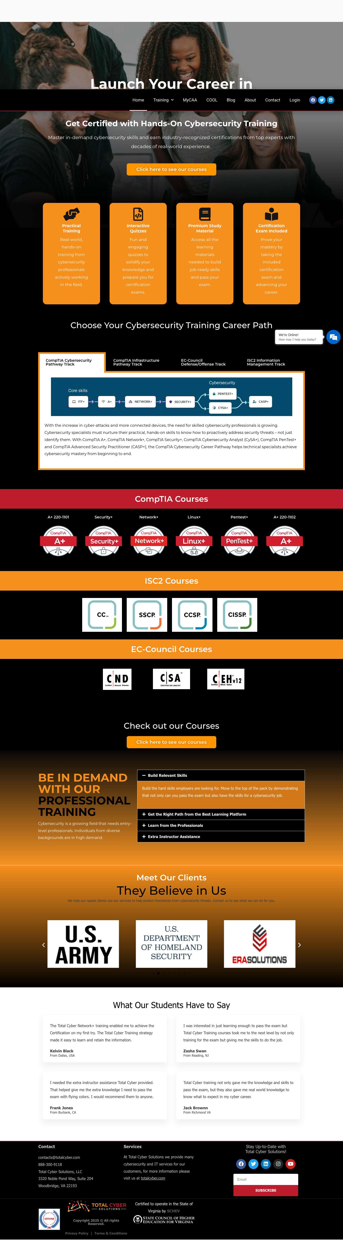 Total Cyber Solutions Training Site! – Training from the experts! - Full Screenshot