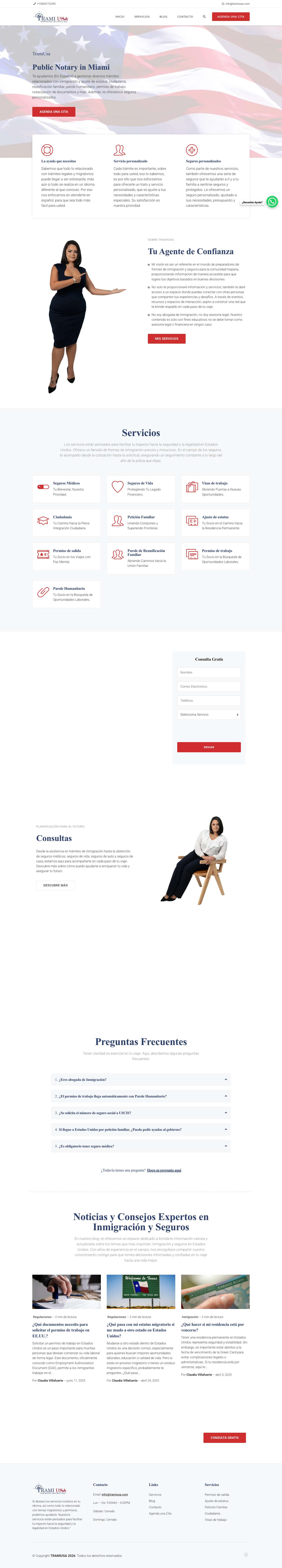 ▷ TramiUSA | Public Notary in Miami【Servicios en Español】 - Full Screenshot