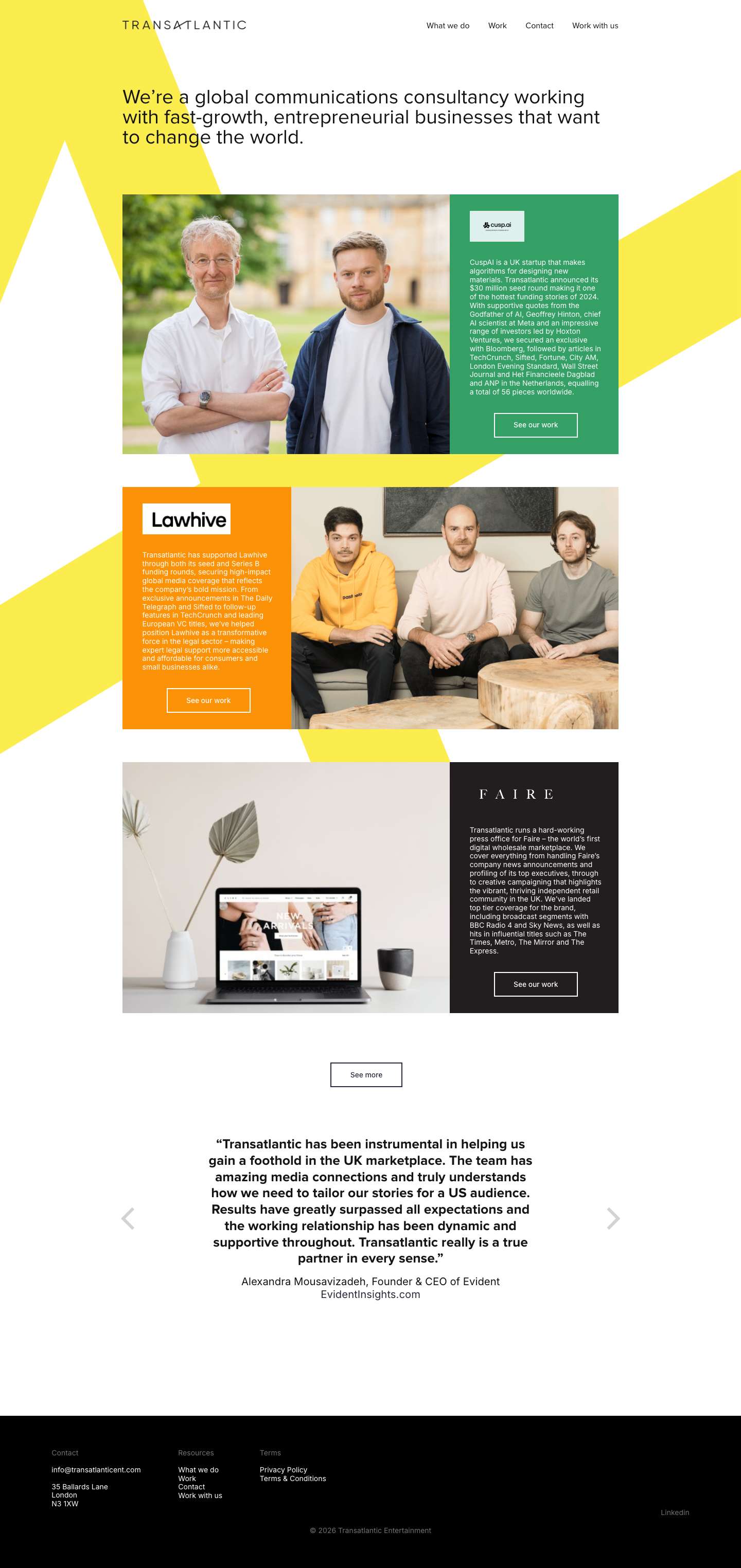 Transatlantic | Strategic Comms & PR for Startups and VCsbody-backFacebook iconinstagramslider-arrow-prevTwitter iconYouTube icon - Full Screenshot