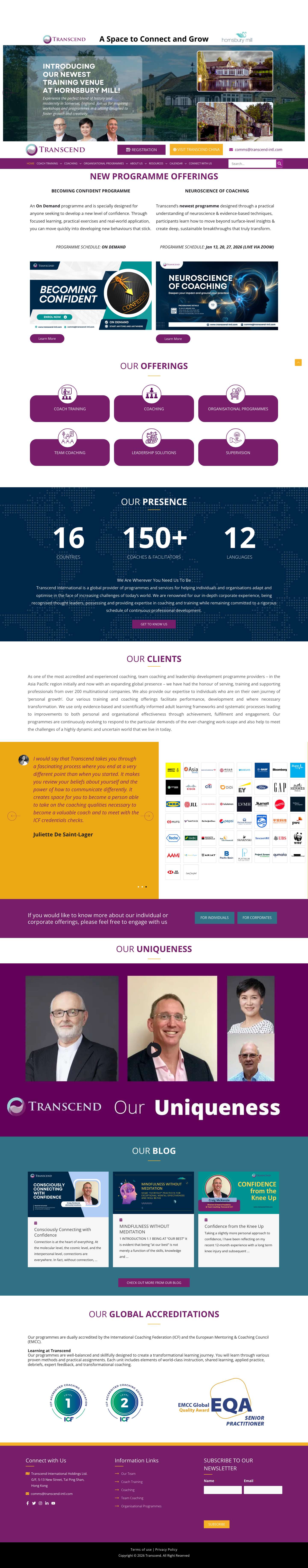 Home - Transcend - Full Screenshot