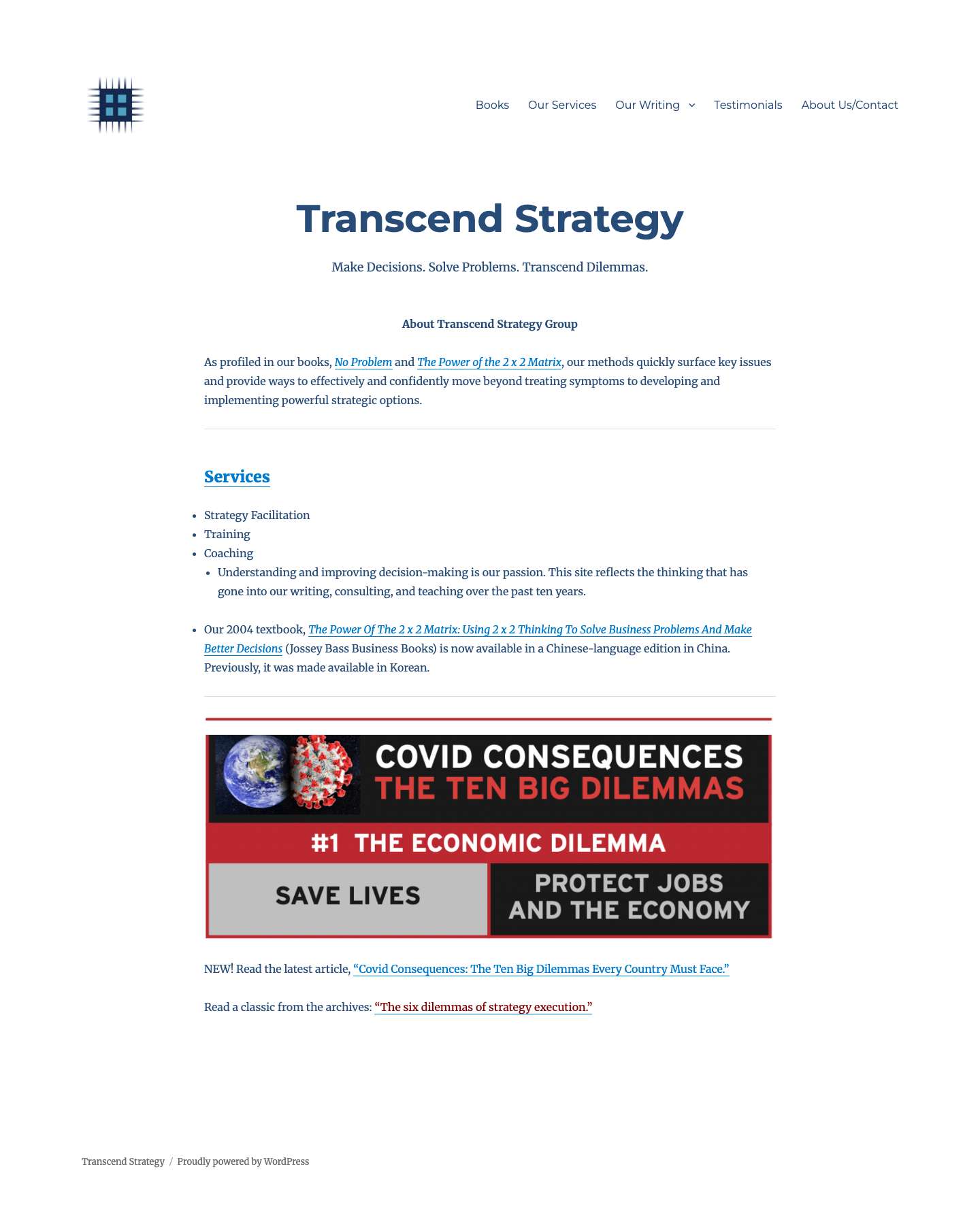 Transcend Strategy – Make Decisions. Solve Problems. Transcend Dilemmas. - Full Screenshot