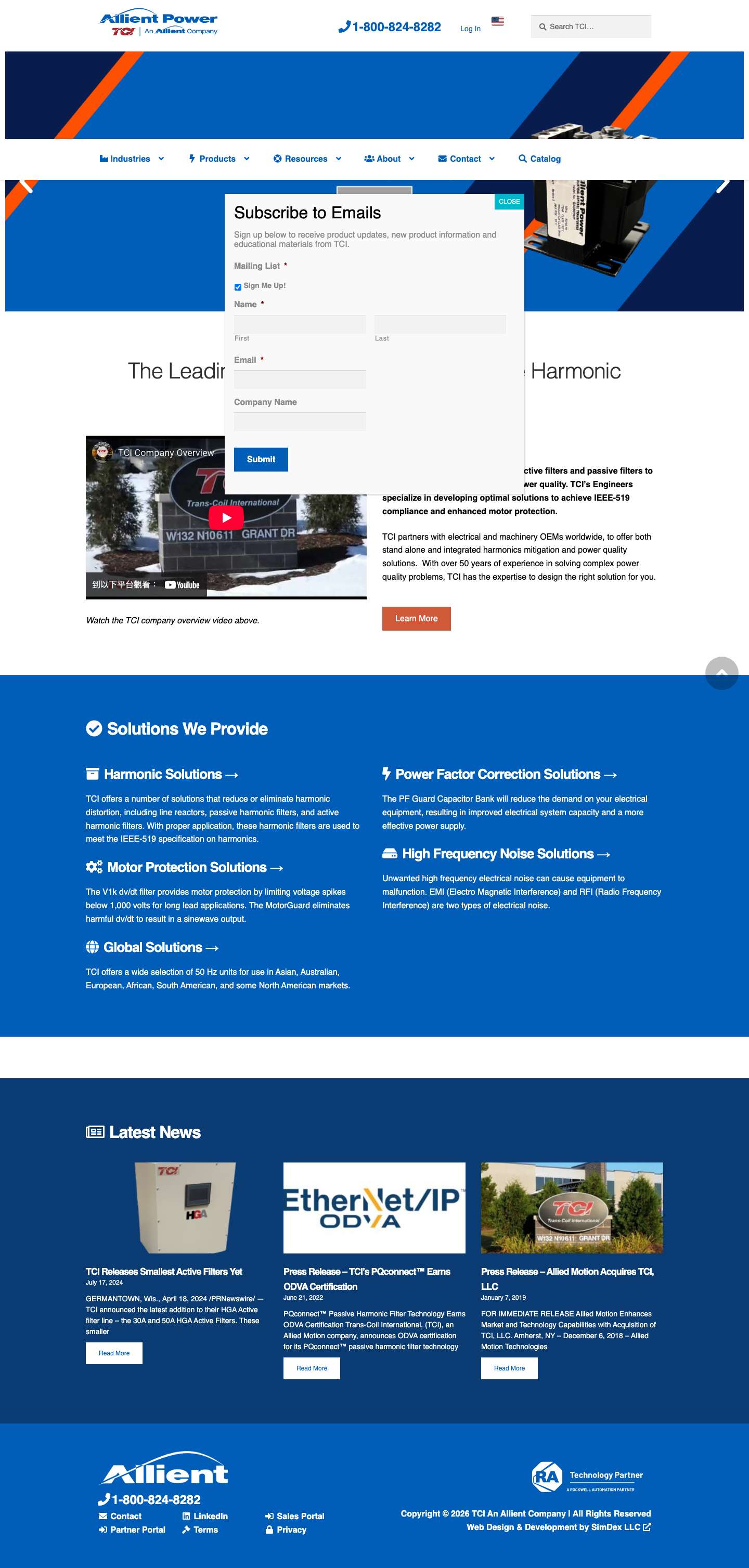 Home - TCI An Allient Company - Full Screenshot