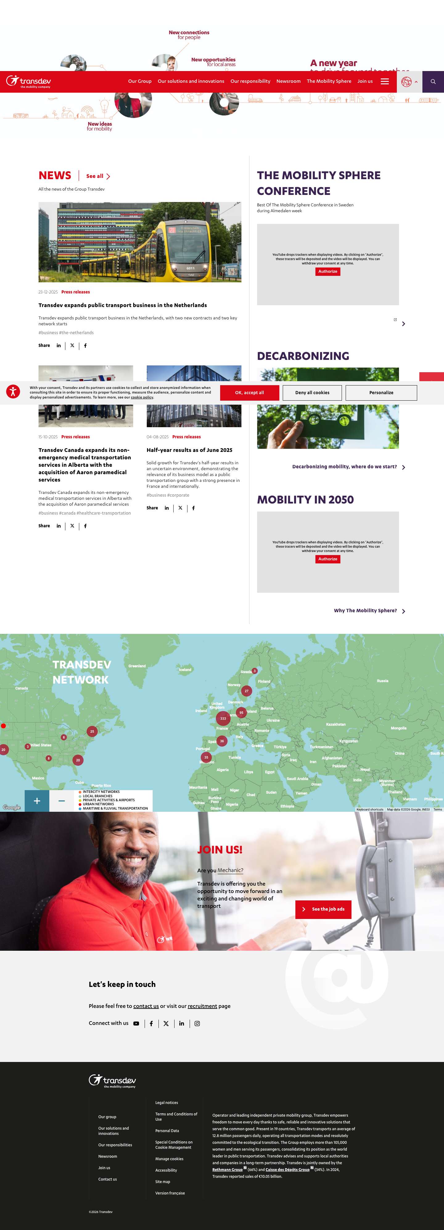 Mobility operator : bus, railway, ferry, cargo... transportation - Transdev - Full Screenshot