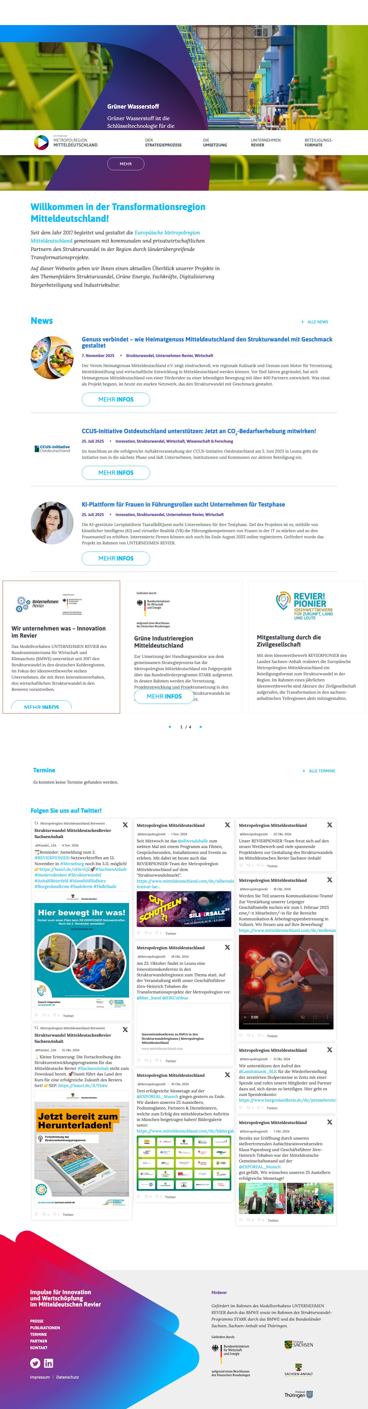 Transformationsregion Mitteldeutschland - Full Screenshot