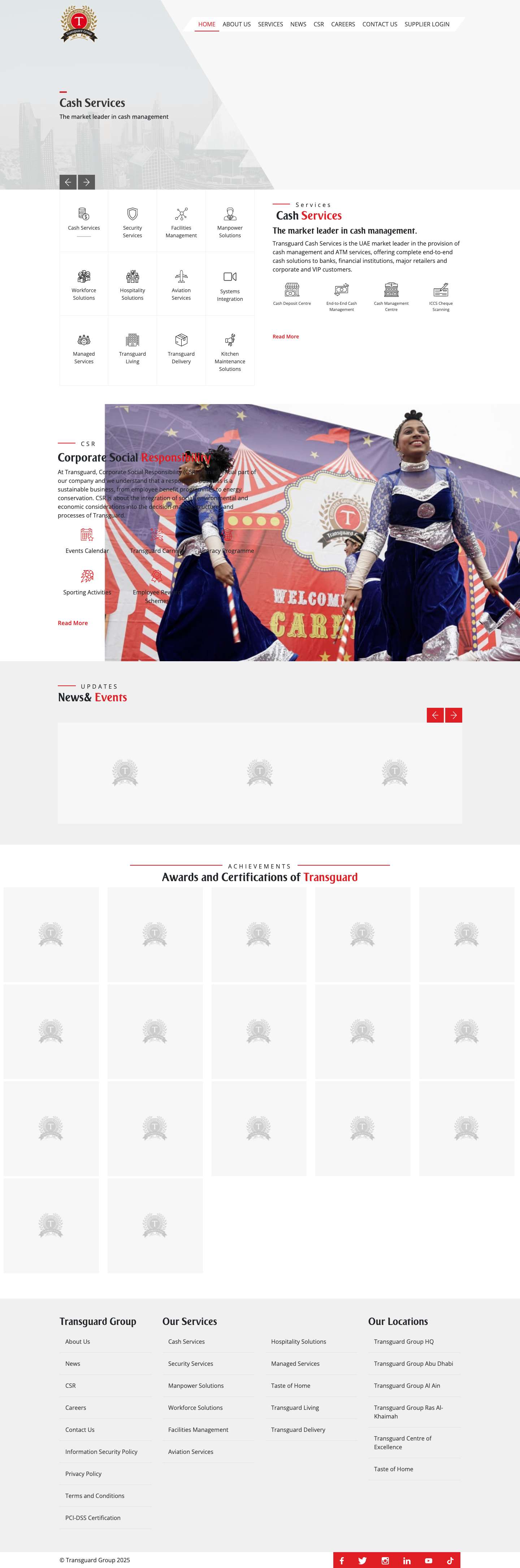 Transguard Group - Security Technology, Manpower Supplier in Dubai UAE - Full Screenshot