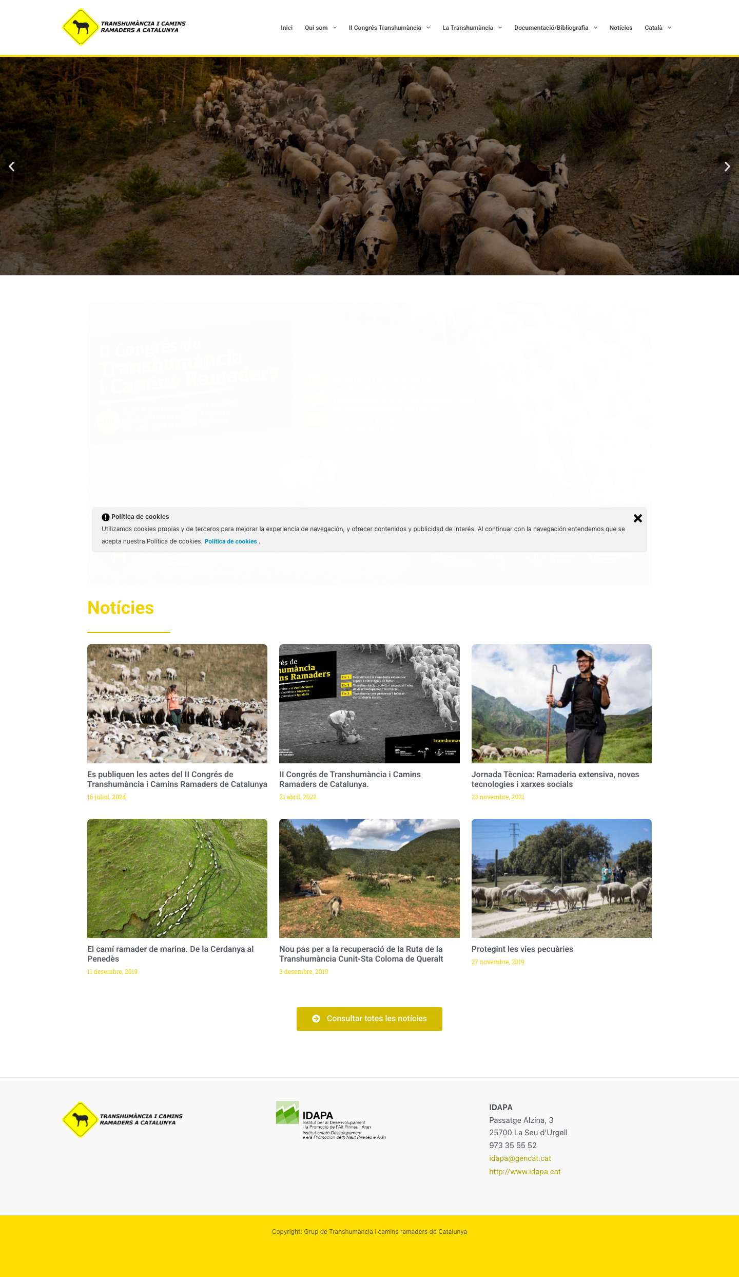 Transhumancia – Transhumància i camins ramaders a Catalunya - Full Screenshot