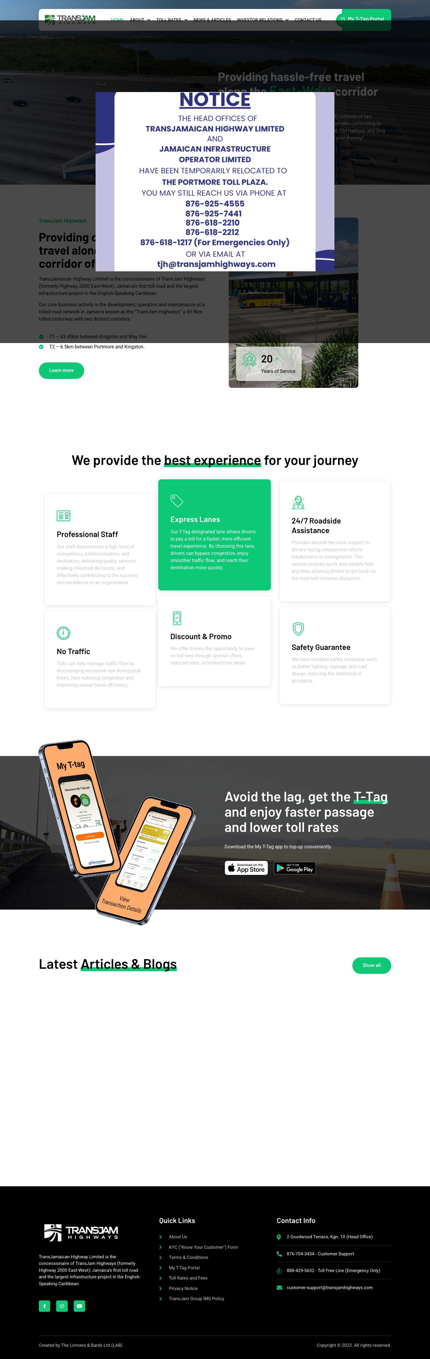 TransJamaican Highway – For your best Journey - Full Screenshot