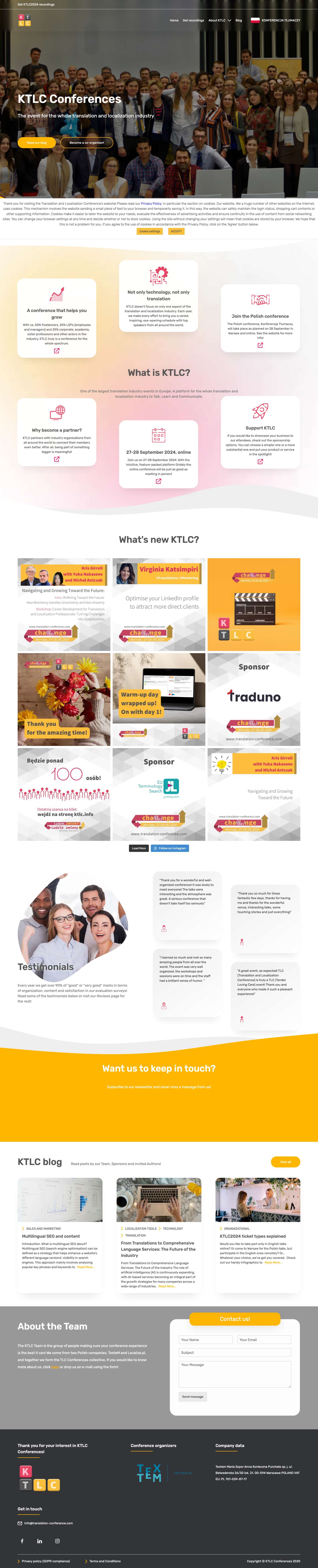 The Translation and Localization Conference – One of the top translation industry conferences in Europe. - Full Screenshot