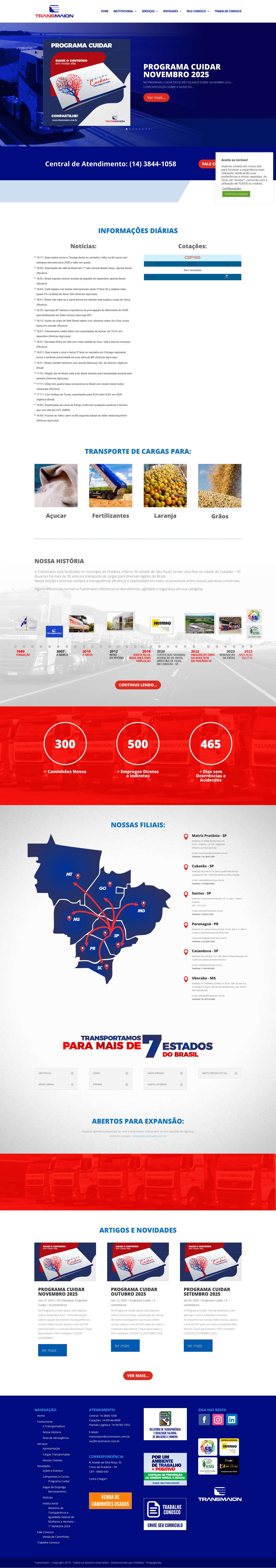 Transmaion | Transportadora de Cargas - Full Screenshot