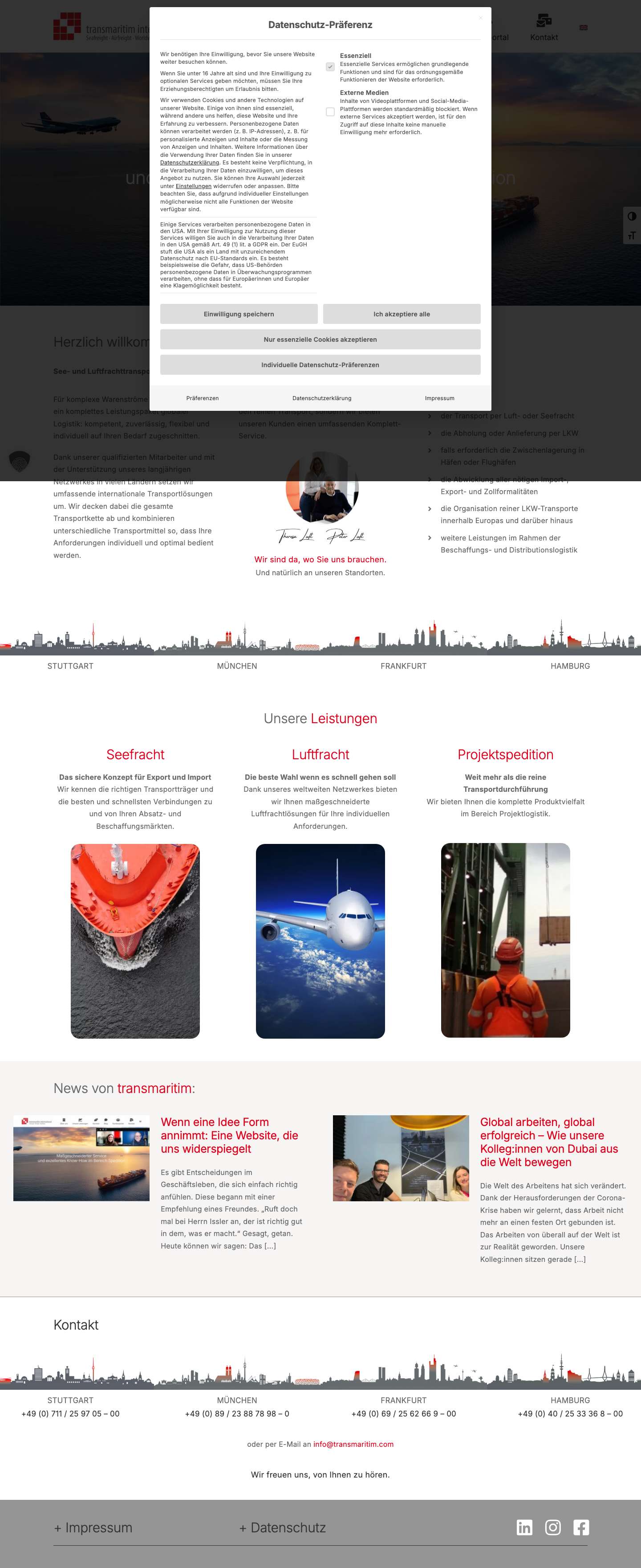 Home - Transmaritim - Full Screenshot