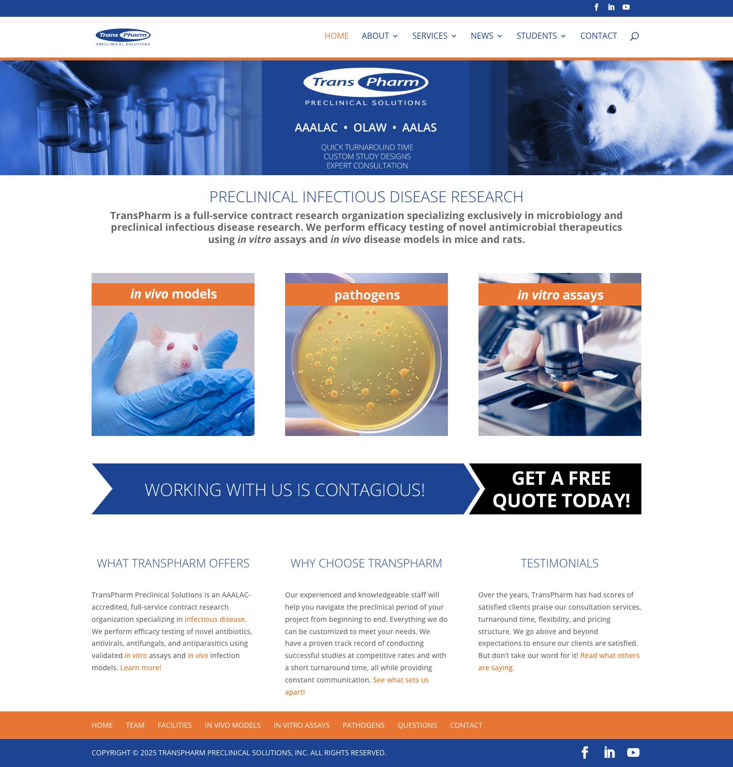 Home - TransPharm Preclinical Solutions - Full Screenshot