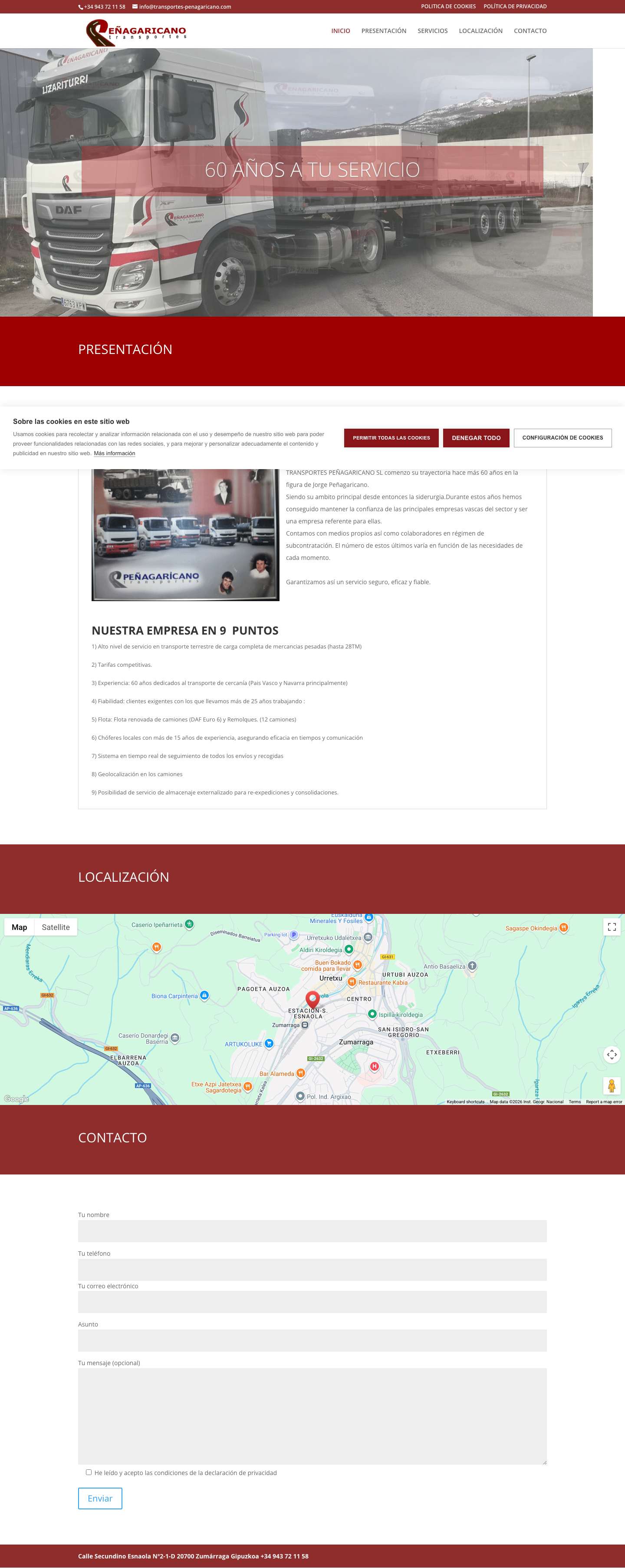 PORTADA 1 - Transportes Peñagaricano - Full Screenshot