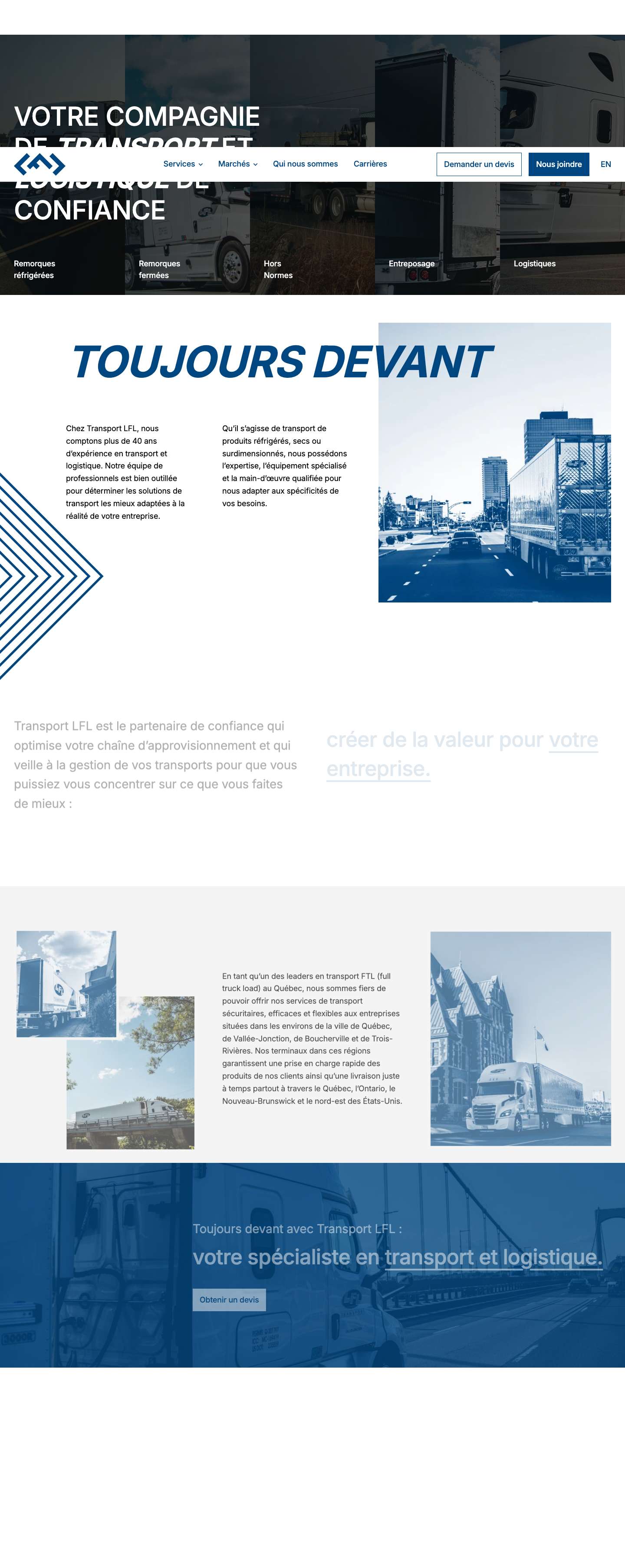 Transport LFL : leader en service de transport FTL - Full Screenshot