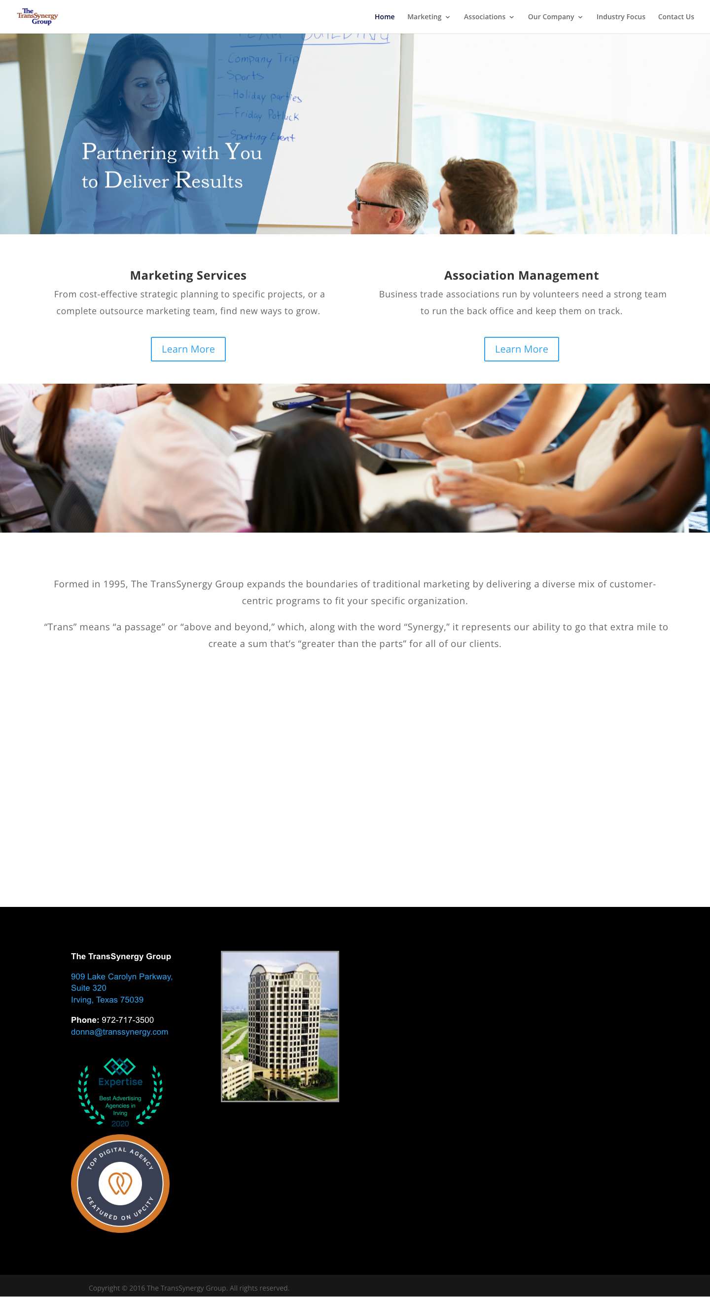 Landing Page - The TransSynergy Group - Full Screenshot